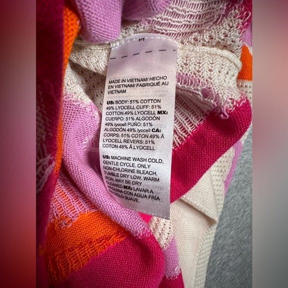 Chico's Floral Lightweight Sweater Women's Size 2 - Picture 5 of 5